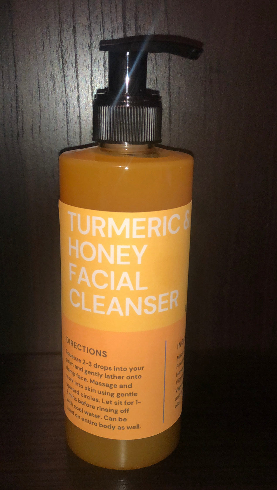 Turmeric & Honey Facial Cleanser (8oz)